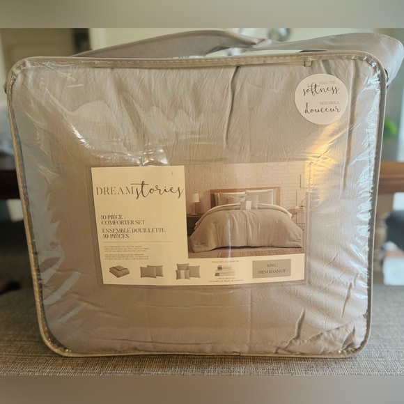🎉LAST PIECE 🎉DREAM STORIES 10Pc Extra Soft Solid Comforter Set - Picture 6 of 11